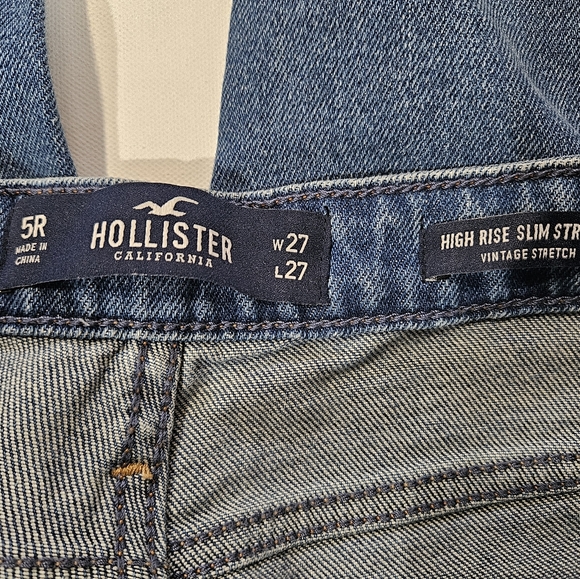 Hollister Vintage High Rise Jeans‎ Womens Size 5R Distressed Blue Rose - Picture 7 of 8